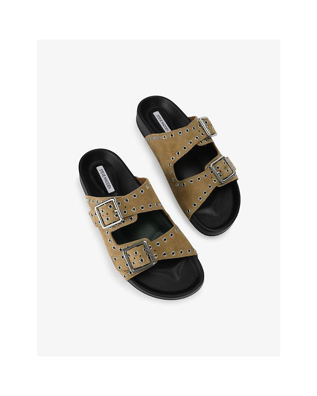 Steve Madden Gray Abbot Suede Sandals