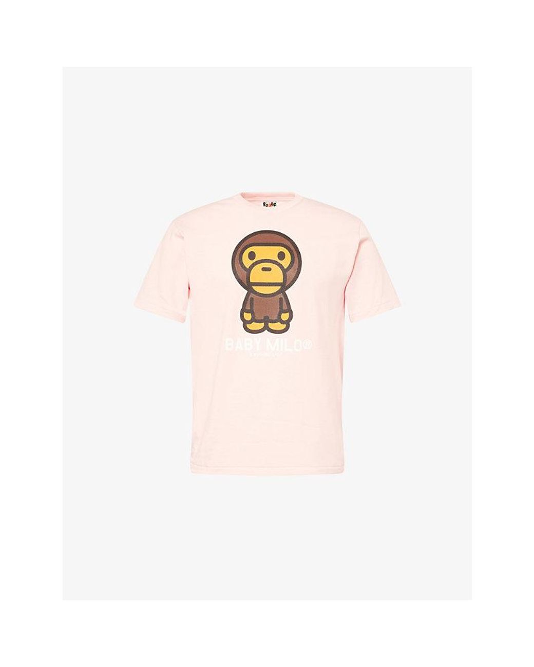 A Bathing Ape Baby Milo Graphic-Print Cotton T-Shirt in Pink for