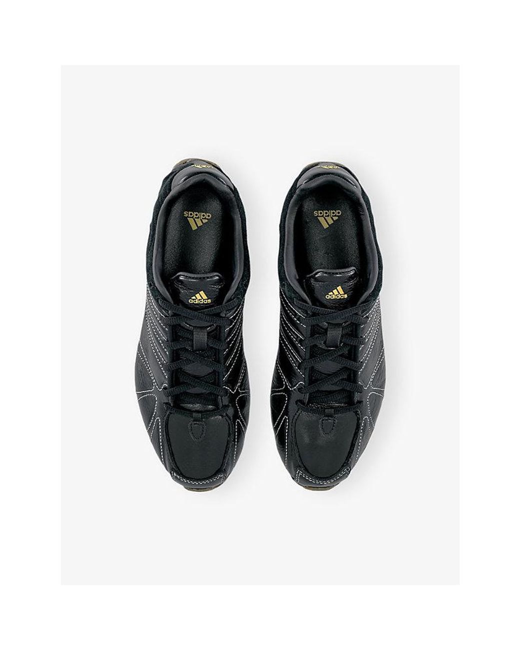 Adidas Black Ghost Sprint Leather Trainers