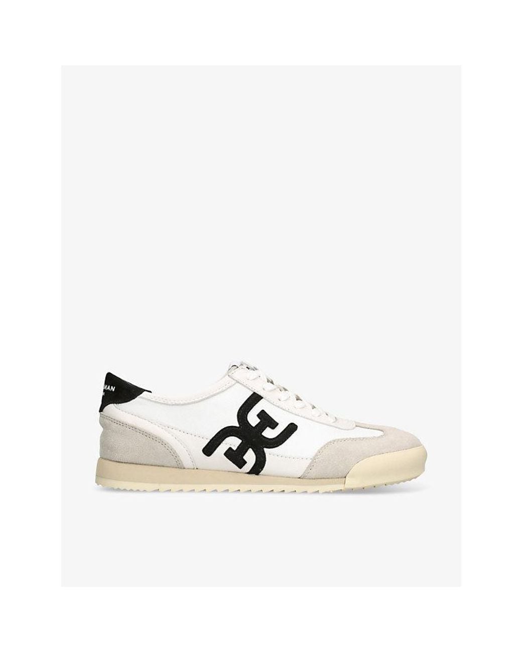 Sam Edelman White Ivey Leather And Suede Low-Top Trainers