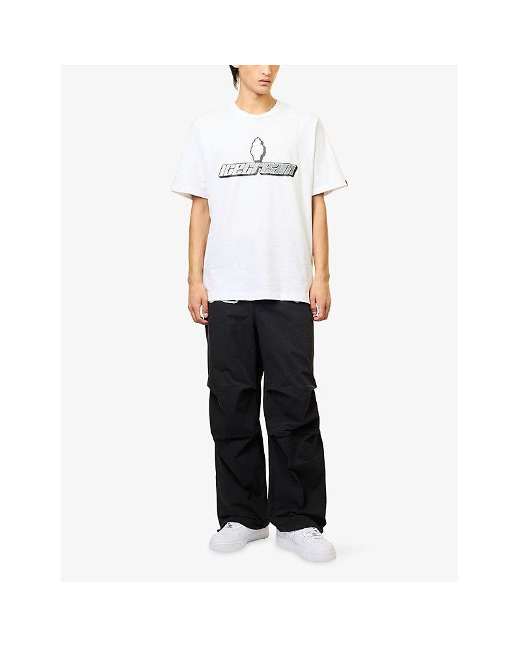 ICECREAM White Speedway Gradient Cotton T-Shirt for men