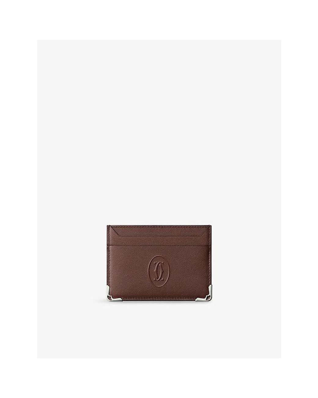 Cartier Brown Must De Leather Card Holder