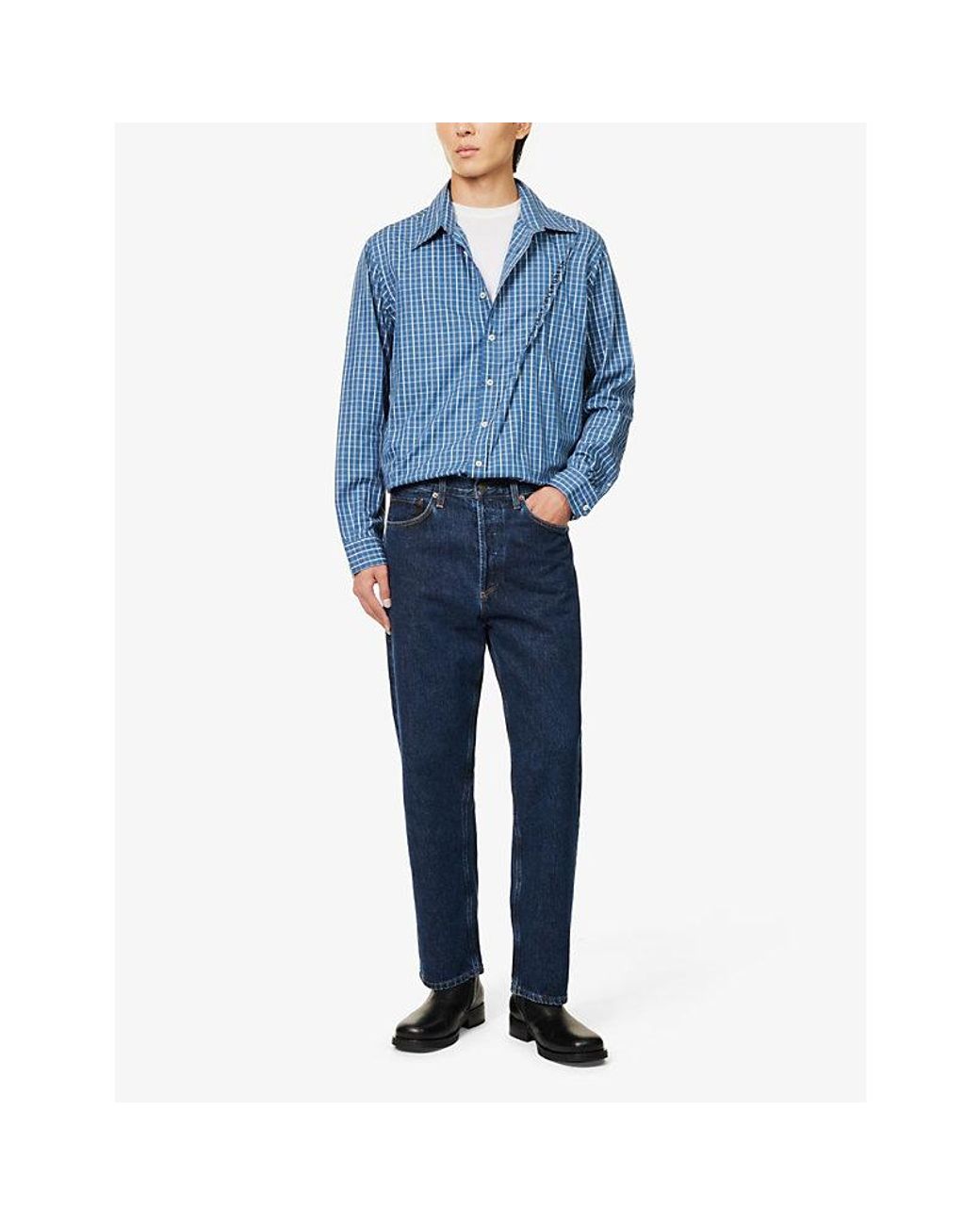 Agolde Blue 90's Straight-Leg Loose-Fit Denim Jeans for men