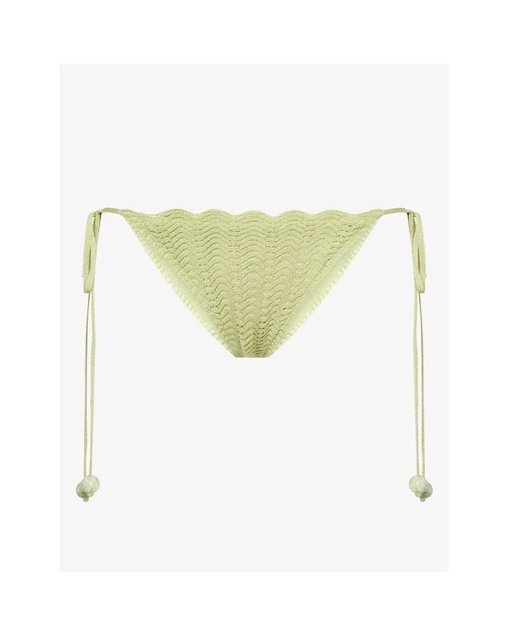 Devon Windsor White Kit Open-Knit Bikini Bottoms