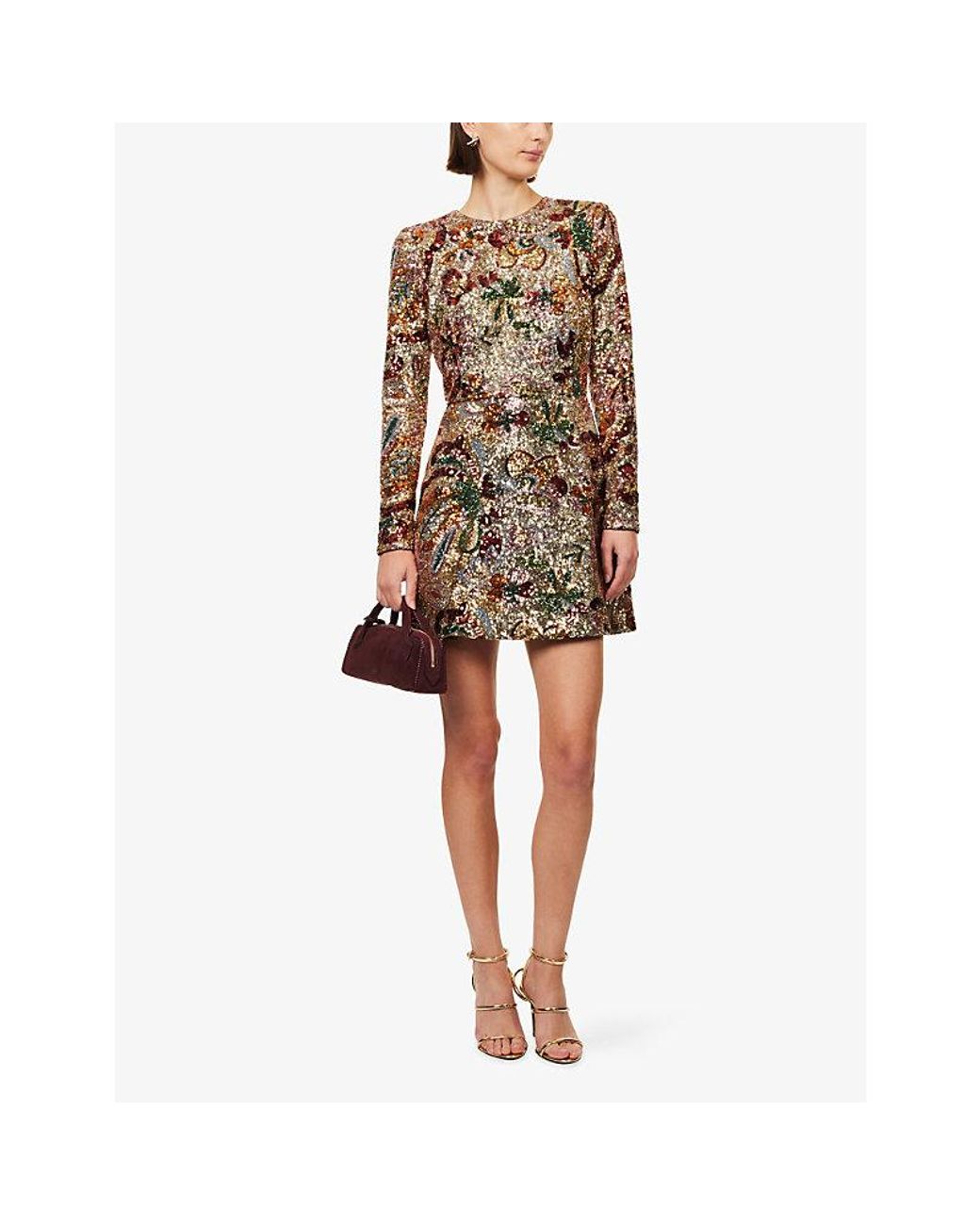 slim fit dress slacks Nadine Merabi Karlie Gold Dress 8