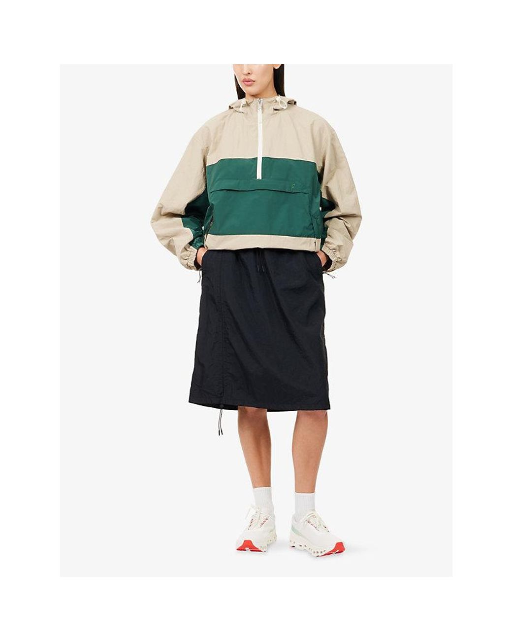 On Shoes Blue Zendaya X Toggle-Waist Nyl Midi Skirt