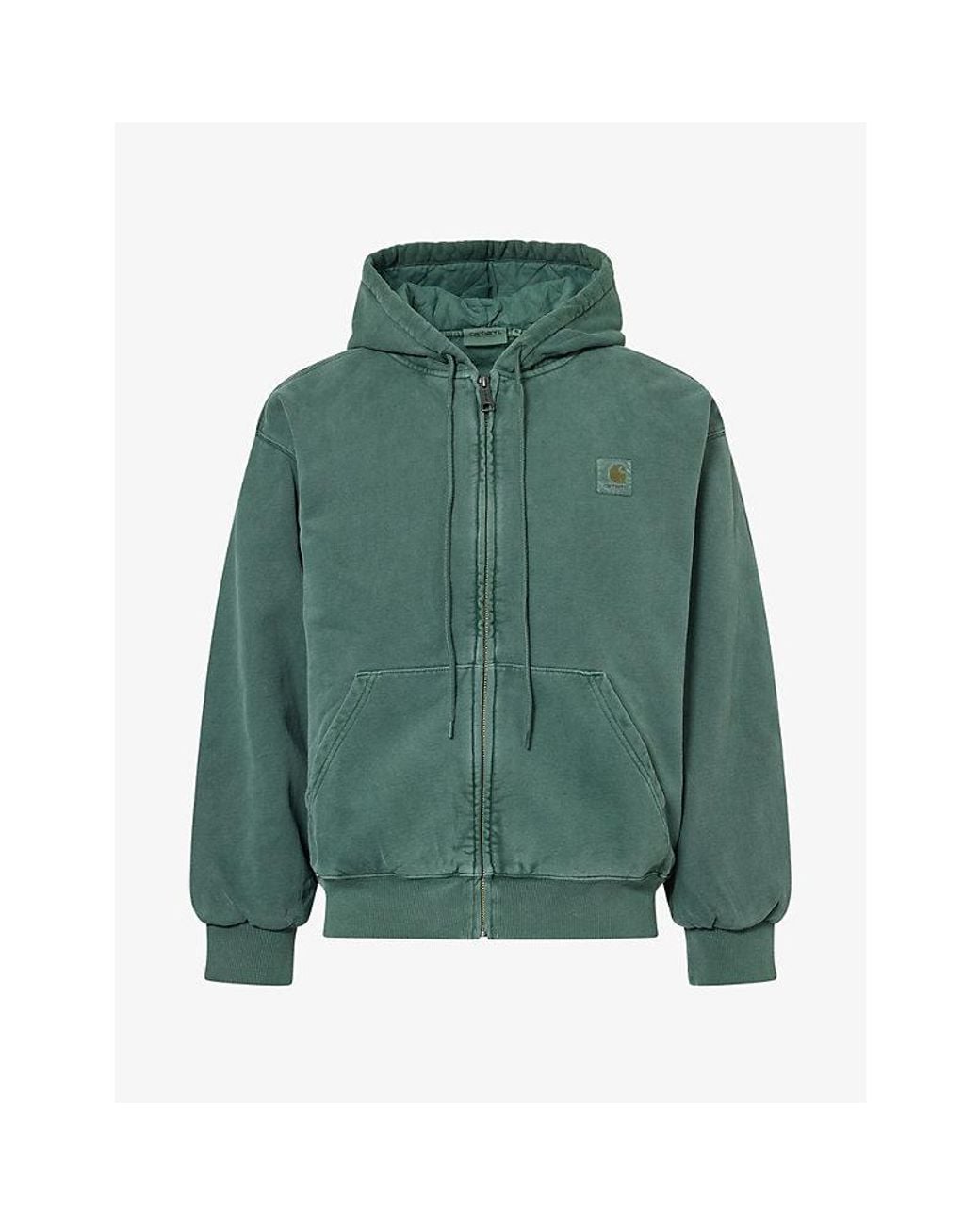 Carhartt Green Hooded Vista Cotton-Jersey Jacket for men