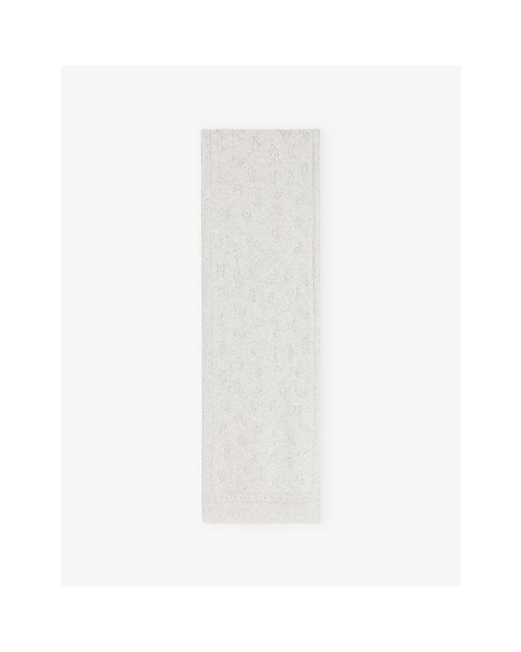 Zadig & Voltaire White Demi Pointelle Wool And Cashmere-Blend Scarf