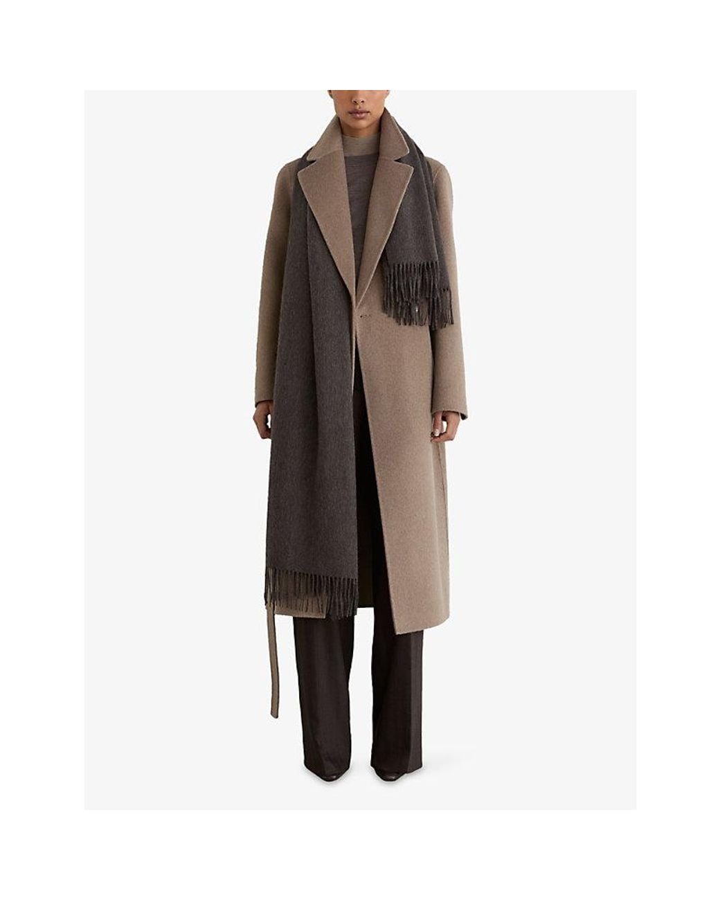 Reiss Multicolor Picton Wool And Cashmere Scarf