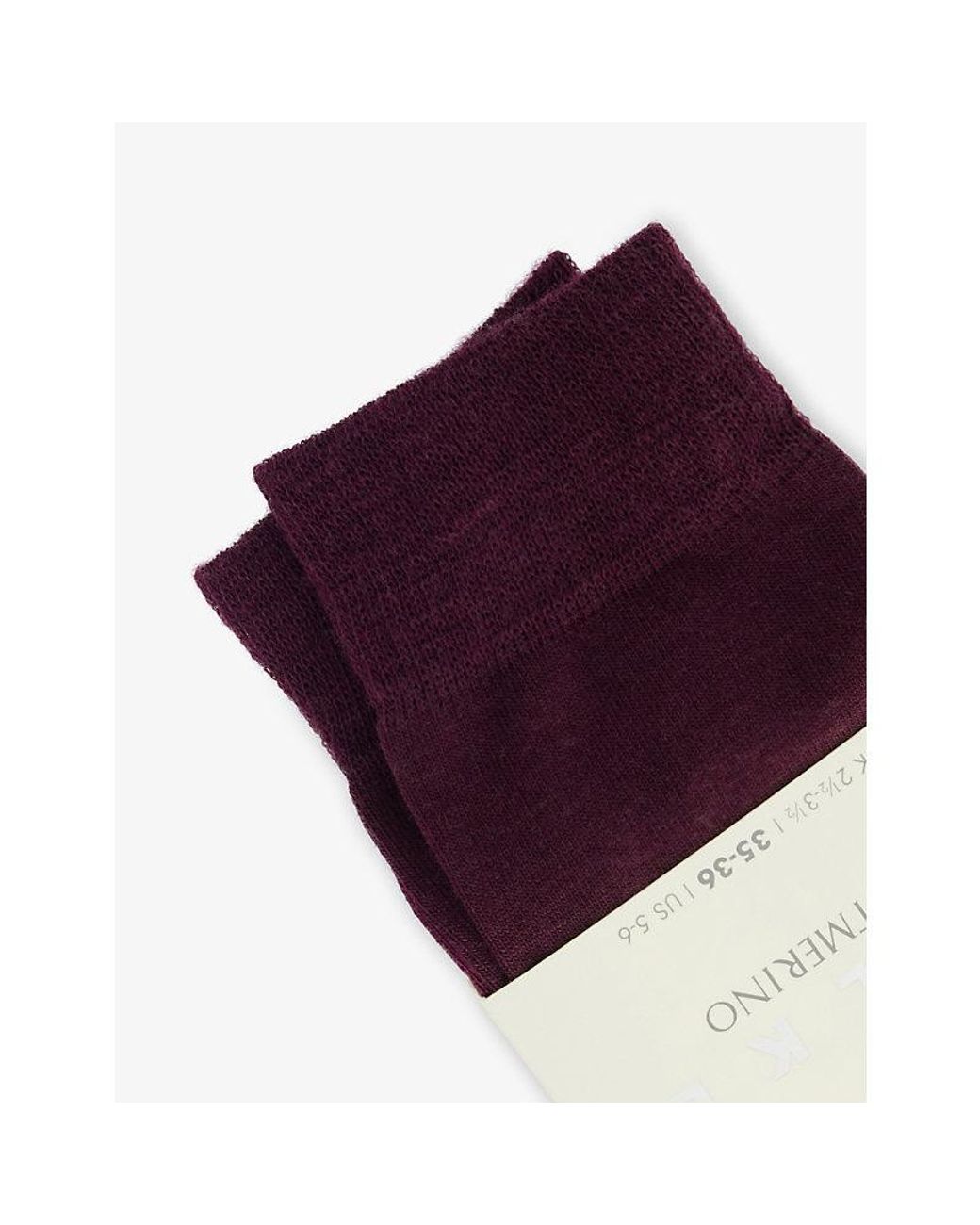 Falke Purple Softmerino Stretch-Wool Blend Socks