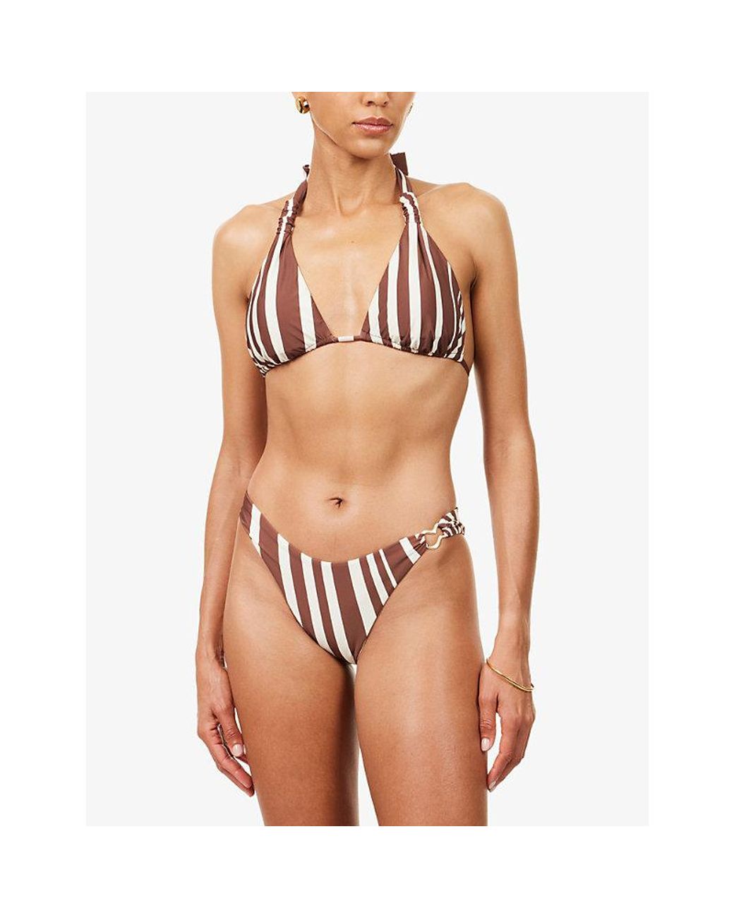 Seafolly Red Coastline Triangle Bikini Top
