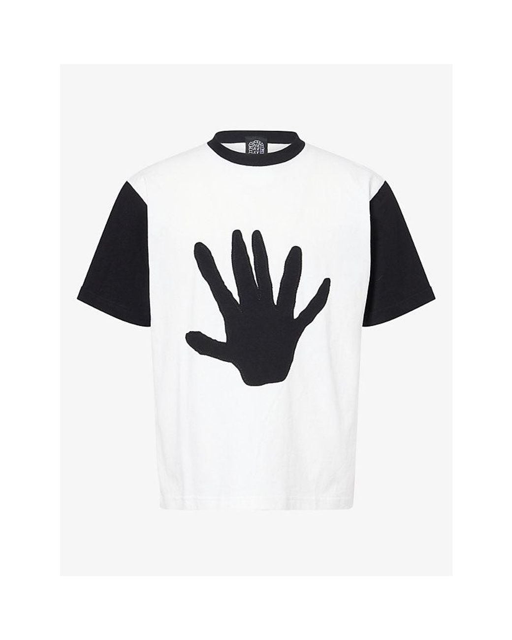 Heresy Black Hand-Embroidered Cotton T-Shirt for men