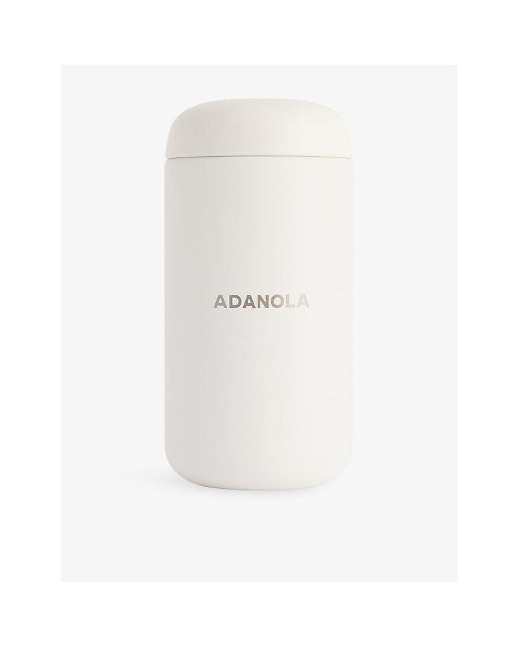 ADANOLA White Logo-Print Stainless-Steel Flask 400Ml
