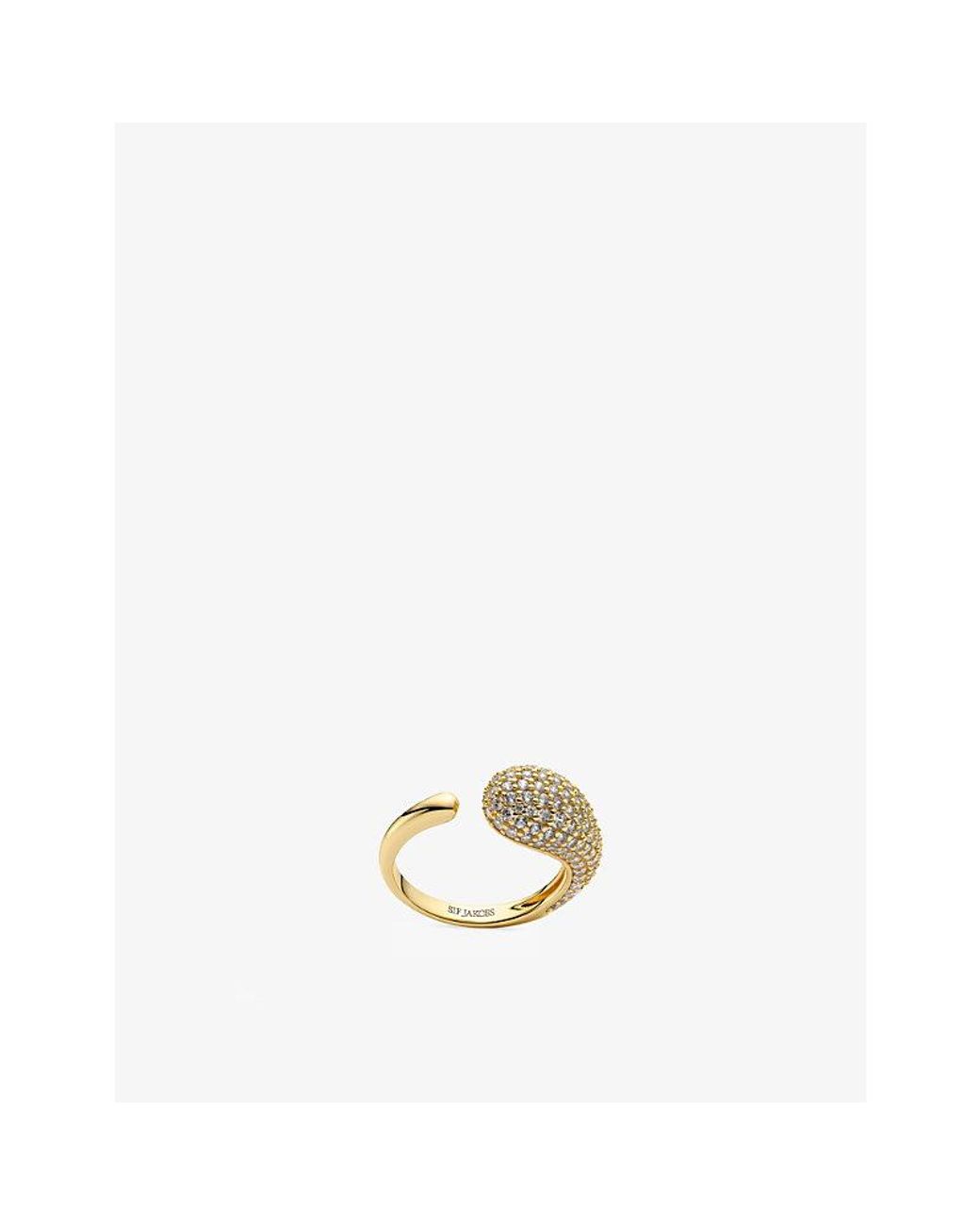 Sif Jakobs Metallic Goccia Piccolo 18Ct-Plated Sterling- And Cubic Zirconia Ring