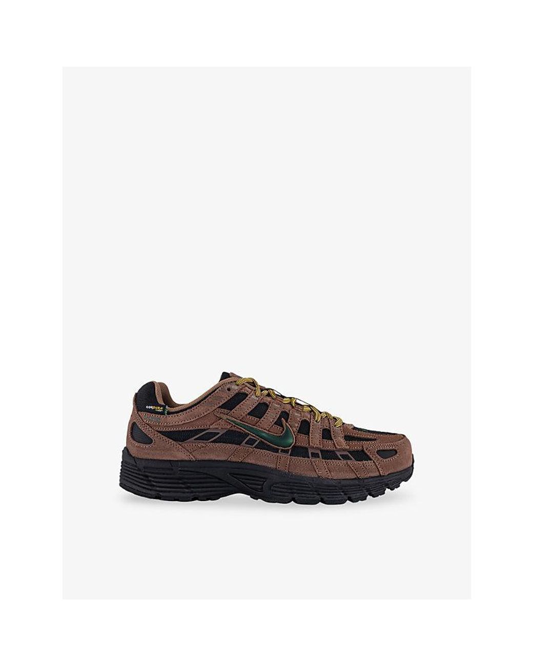 Nike Brown P-6000 Suede And Woven Trainers for men