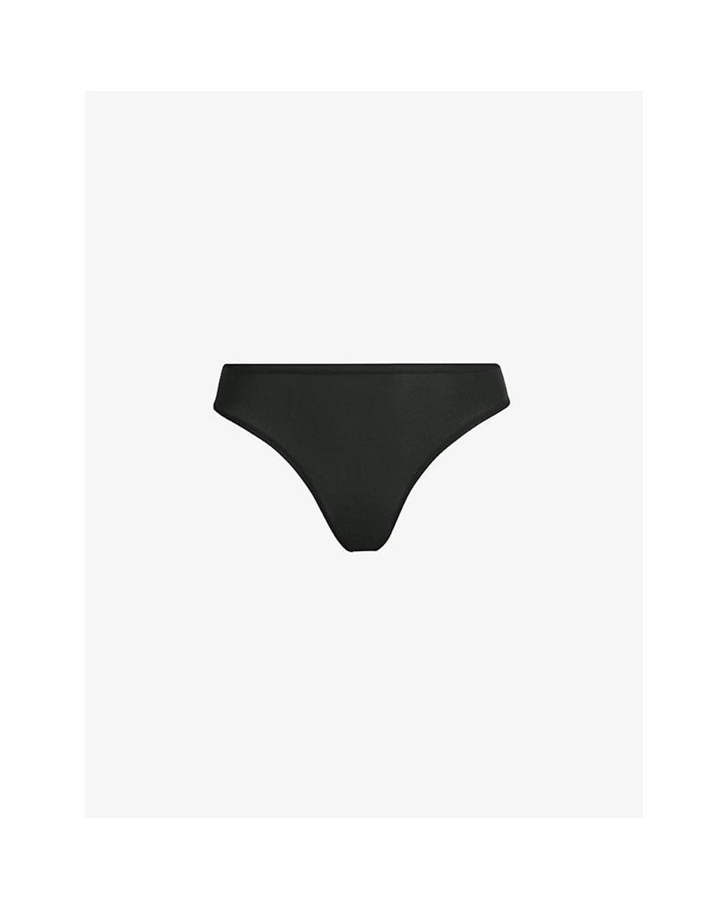 Skims Black Mid-Rise Stretch-Jersey Briefs