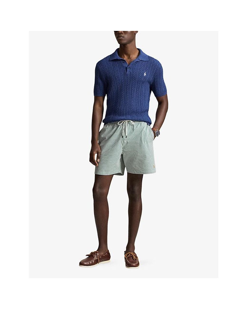Polo Ralph Lauren Green Traveller Striped Swimming Trunks for men
