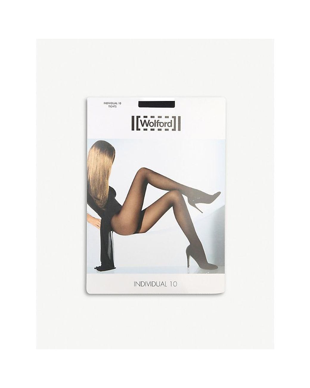 Wolford White Individual 10 Nylon-Blend Tights