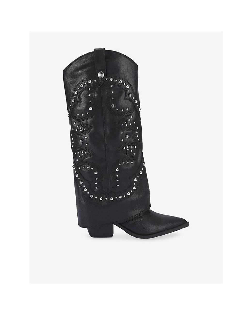 Steve Madden Black Stagecoach Leather Boots