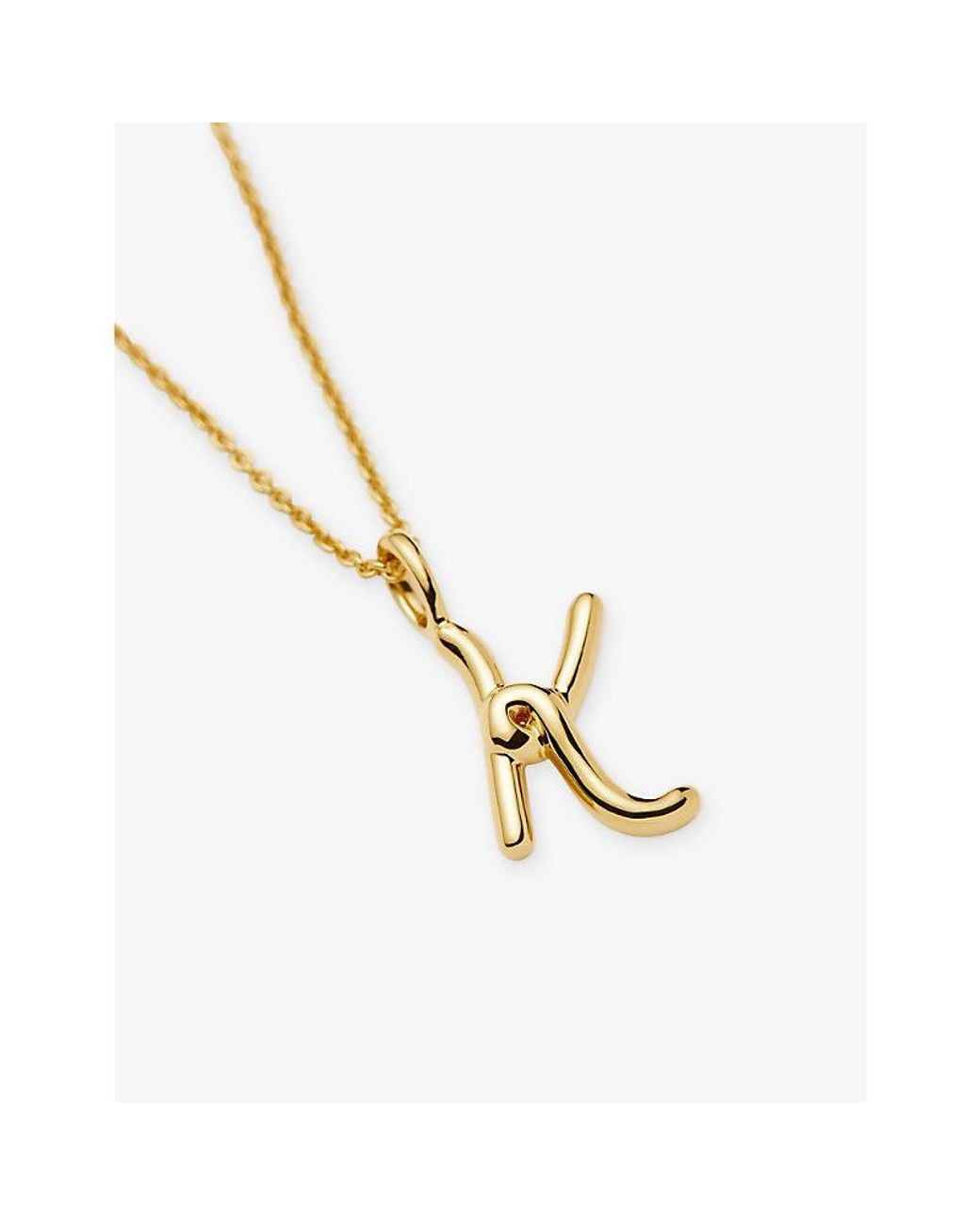 Missoma Metallic Curly Molten Mini Initial K 18Ct Vermeil Necklace