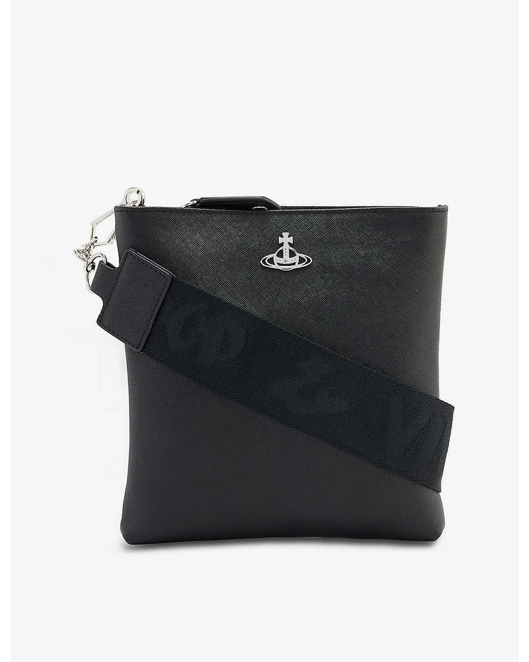 Vivienne Westwood Squire Leather Cross-body Bag in Black for Men | Lyst UK