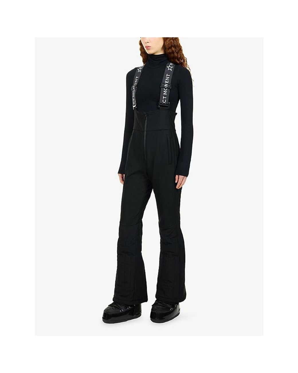 Perfect Moment Black 80S Slalom Bib High-Waist Pant