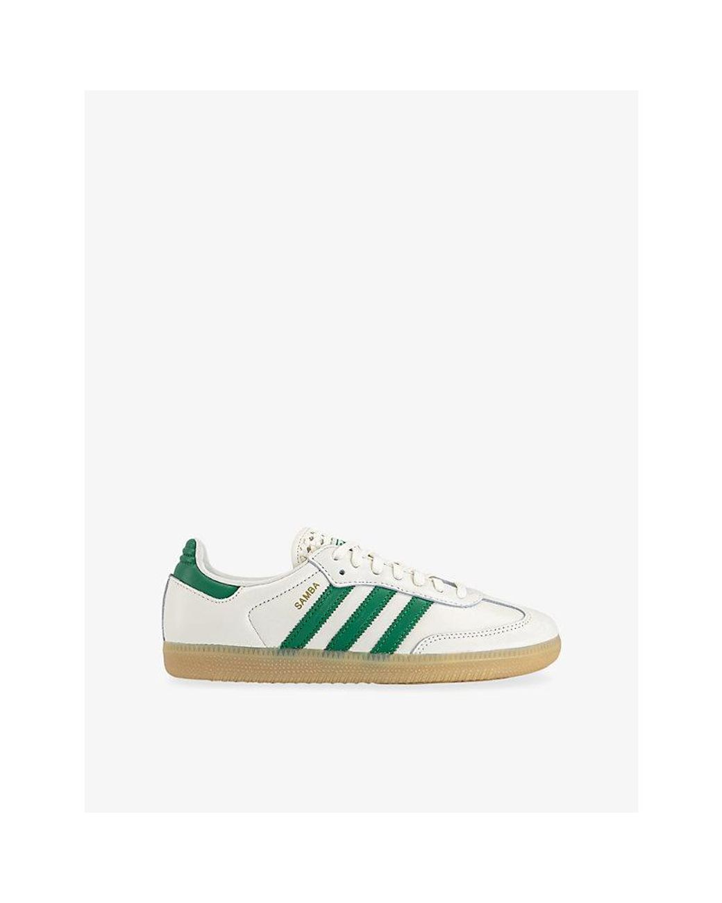 Adidas Green Samba Og Leather Trainers