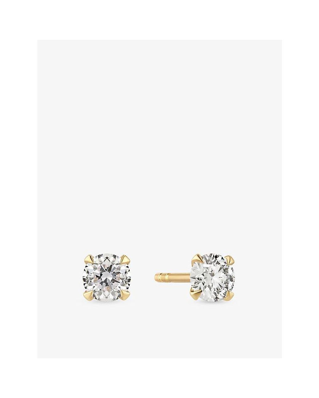 Sif Jakobs White Venice Solitaire 14Ct And 0.22Ct Lab Grown Diamond Earrings