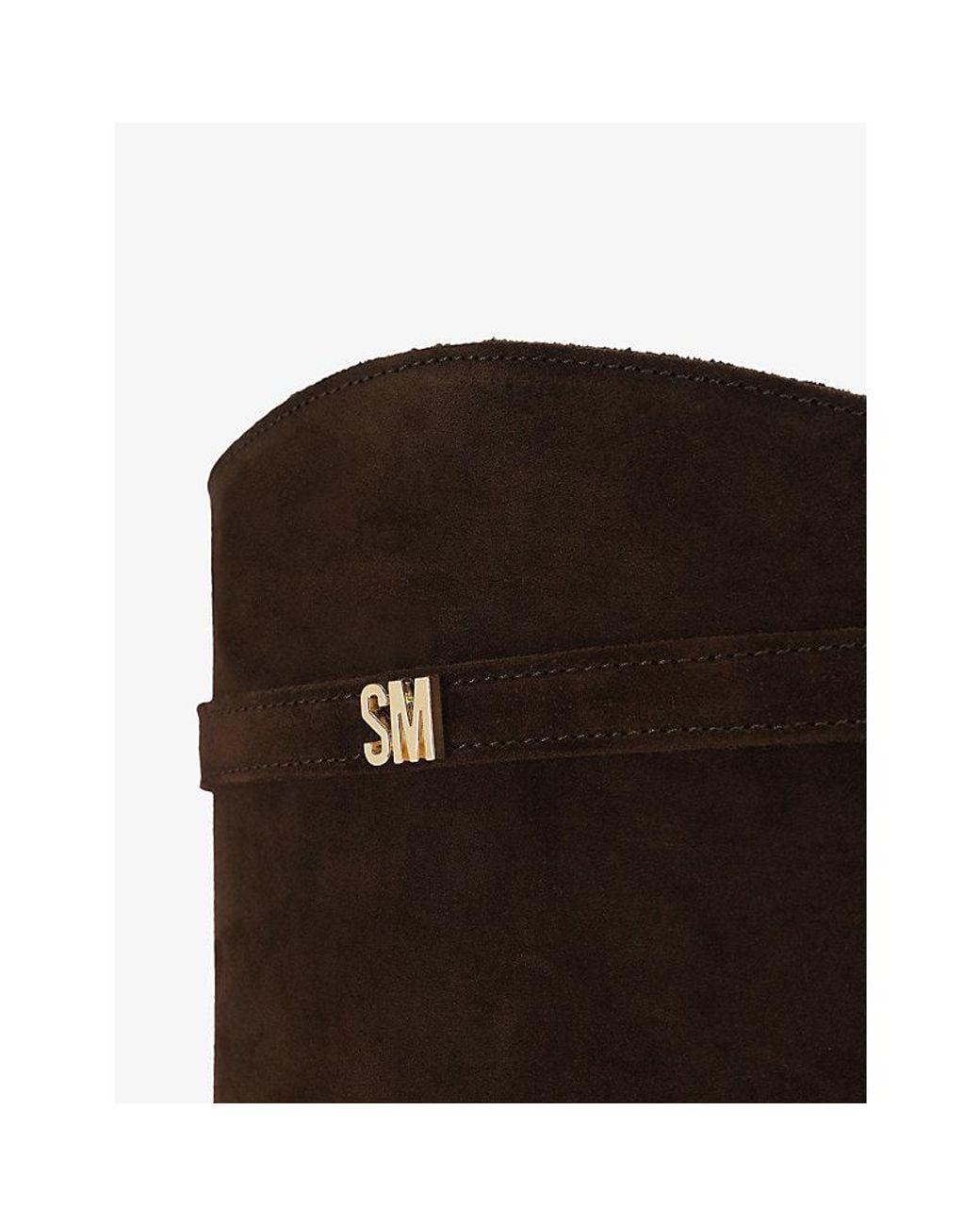 Steve Madden Brown Novi High-Leg Flat Suede Boots