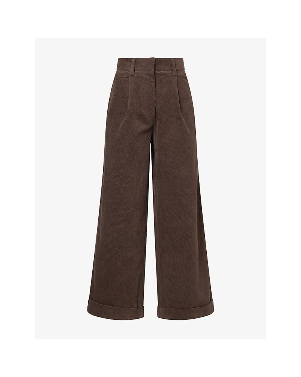 4th & Reckless Brown Hughes Tailored Corduroy Cotton Trousers