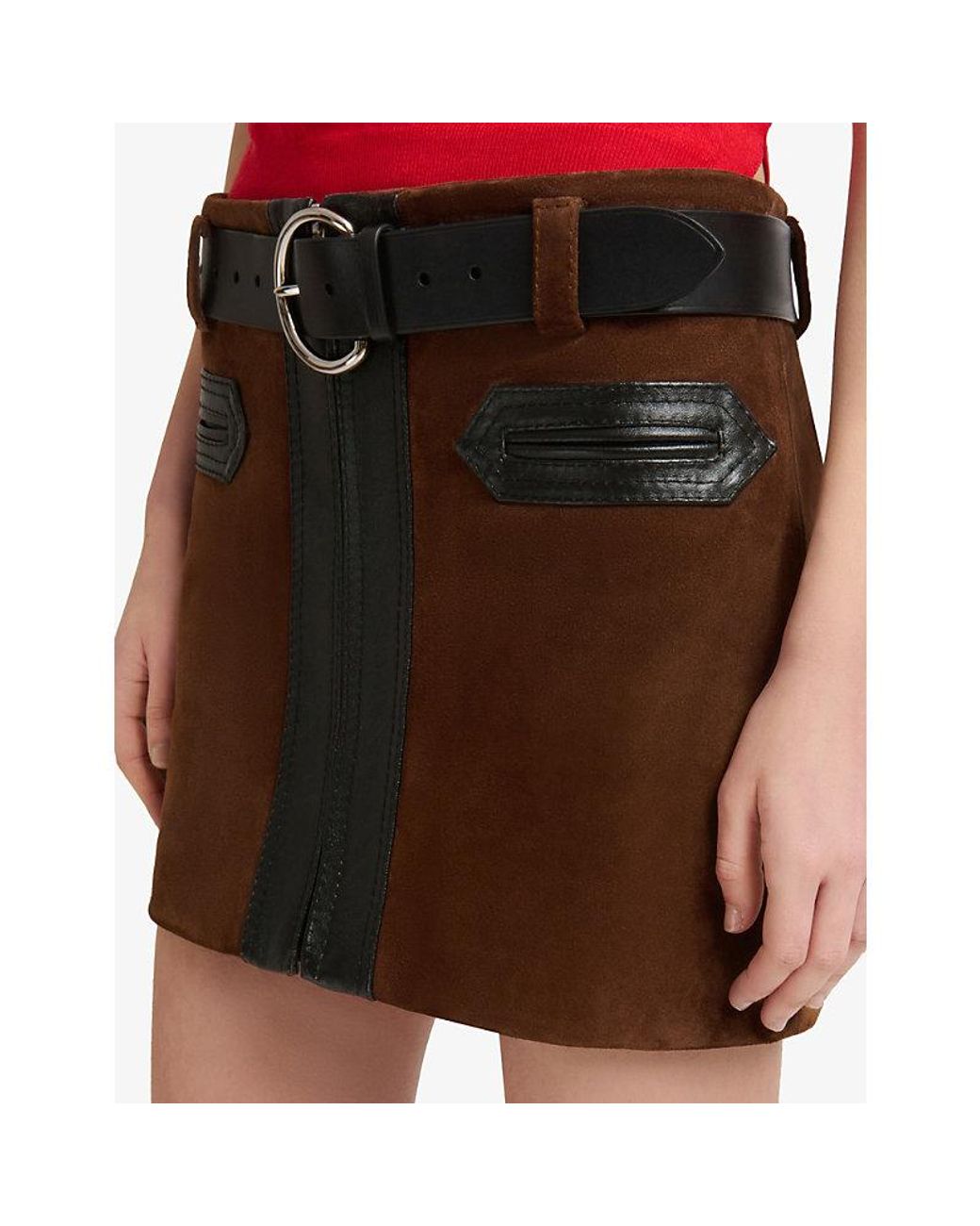 Marni White Round-Buckle Leather Belt