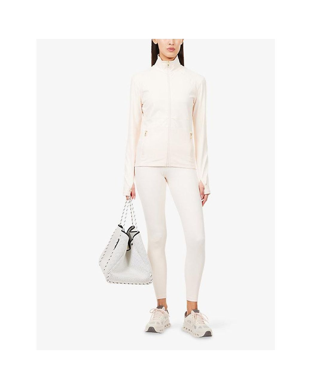 Now You Live White Willoughby High-Rise Yoga Leggings