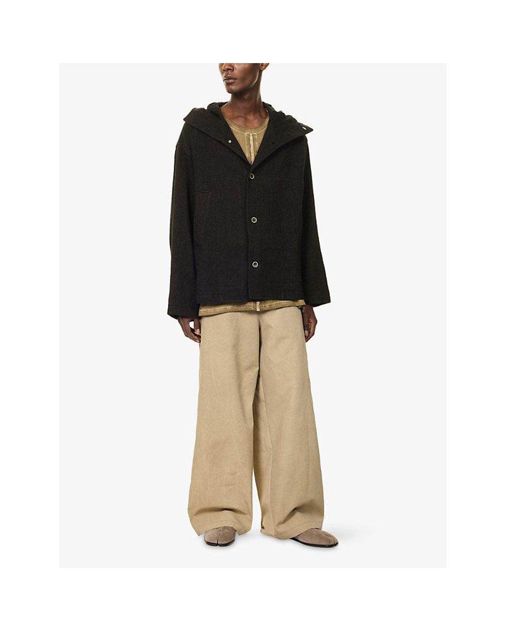 Uma Wang Black Juto Twill Jacket for men