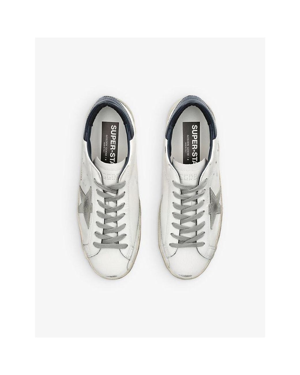 Golden Goose Deluxe Brand Natural Superstar Star-Appliqué Leather Low-Top Trainers for men