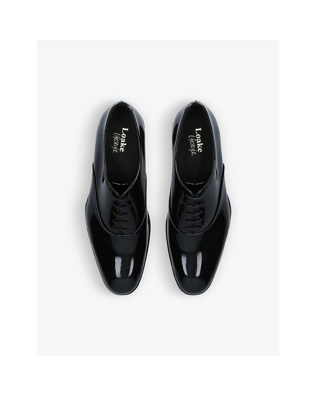Loake Black Patent Leather Oxford Shoes for men