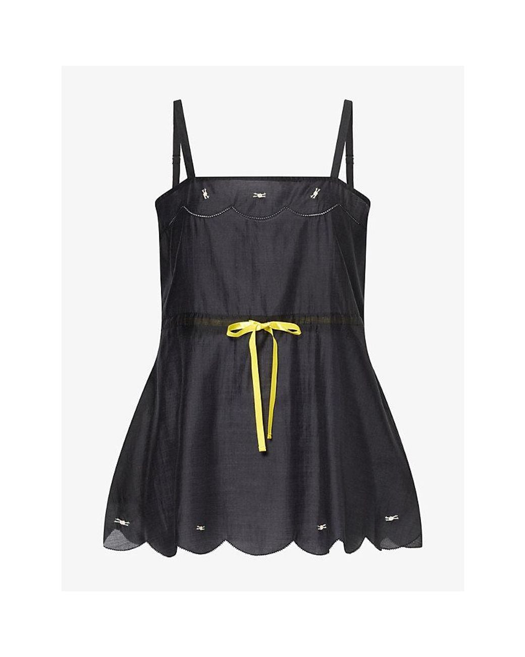 Reformation Black X Alexa 20's Vintage Satin Top