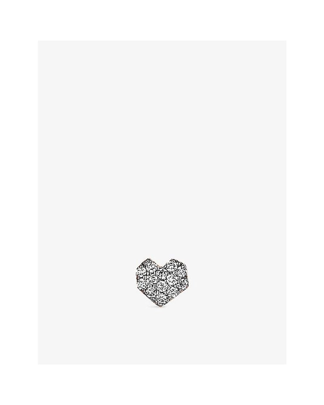 Kismet by Milka White Petit Cherish 0.07Ct Diamond Stud Earring