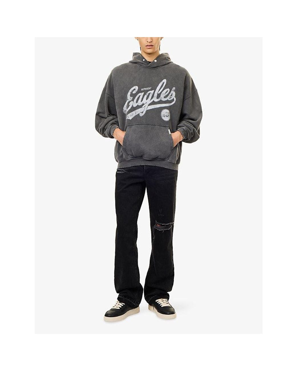 Represent Gray X Nfl Philadelphia Eagles Jersey Hoody for men