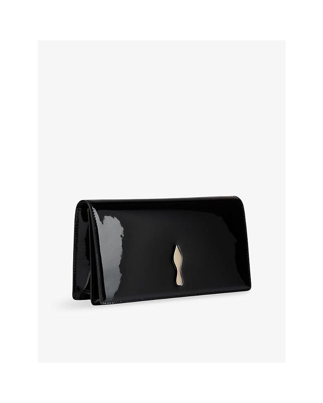 Christian Louboutin Black Bettina Patent Leather Clutch Bag