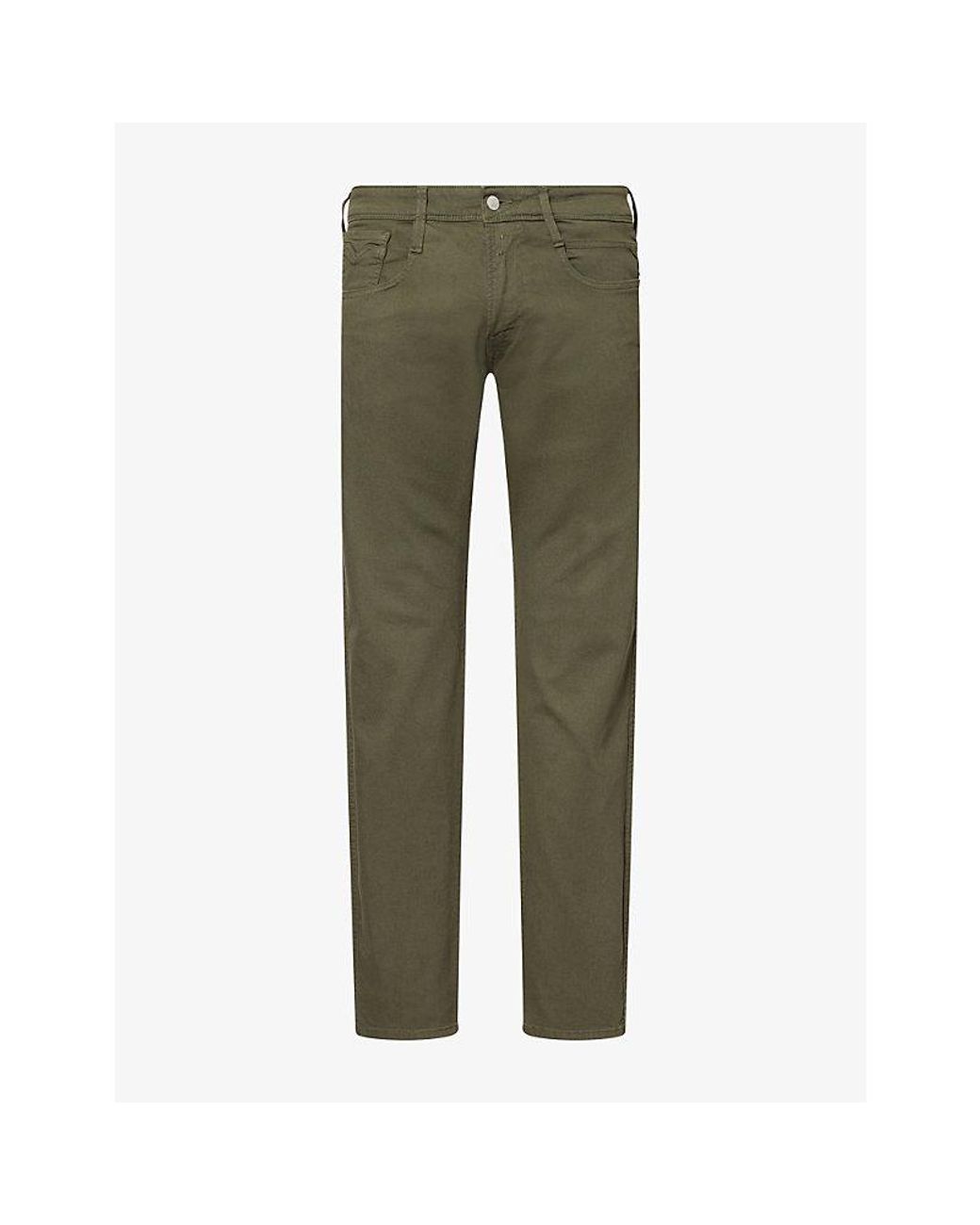 Replay Green Anbass Slim-Fit Denim Jeans for men