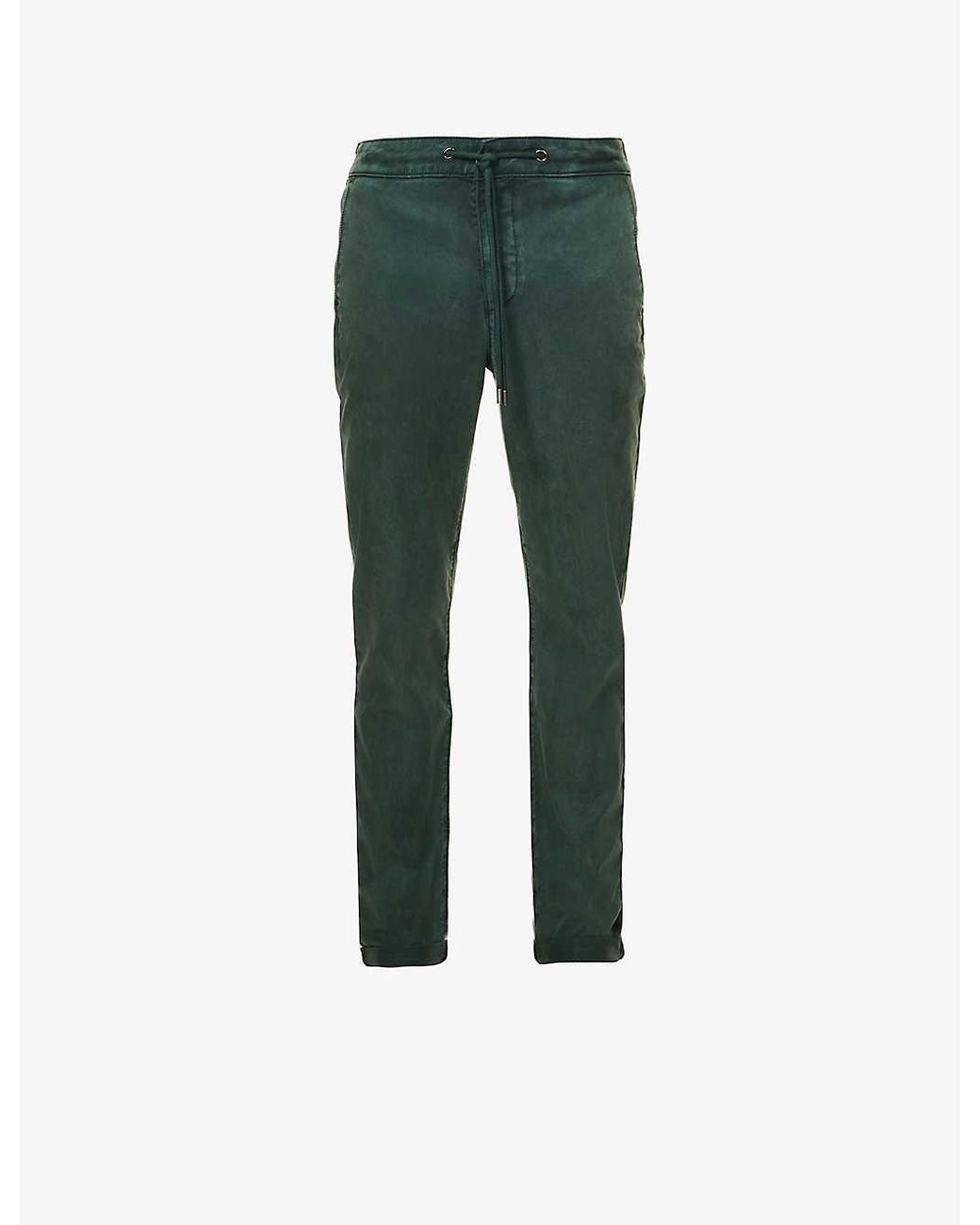 None Fraser Tapered Mid-rise Stretch-woven Trousers in Green for Men | Lyst