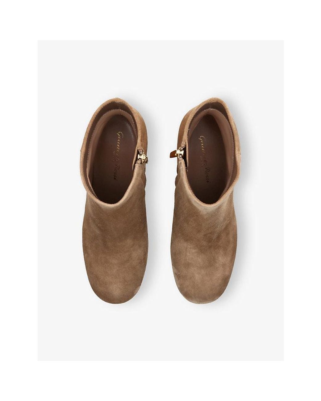 Gianvito Rossi Brown Joelle 70 Suede Ankle Boots