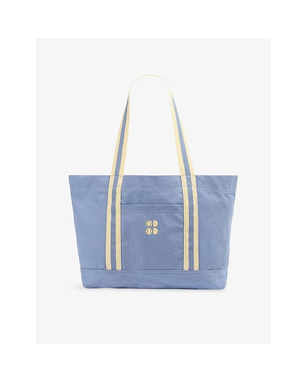 Sweaty Betty Blue Logo-Print Canvas Tote Bag