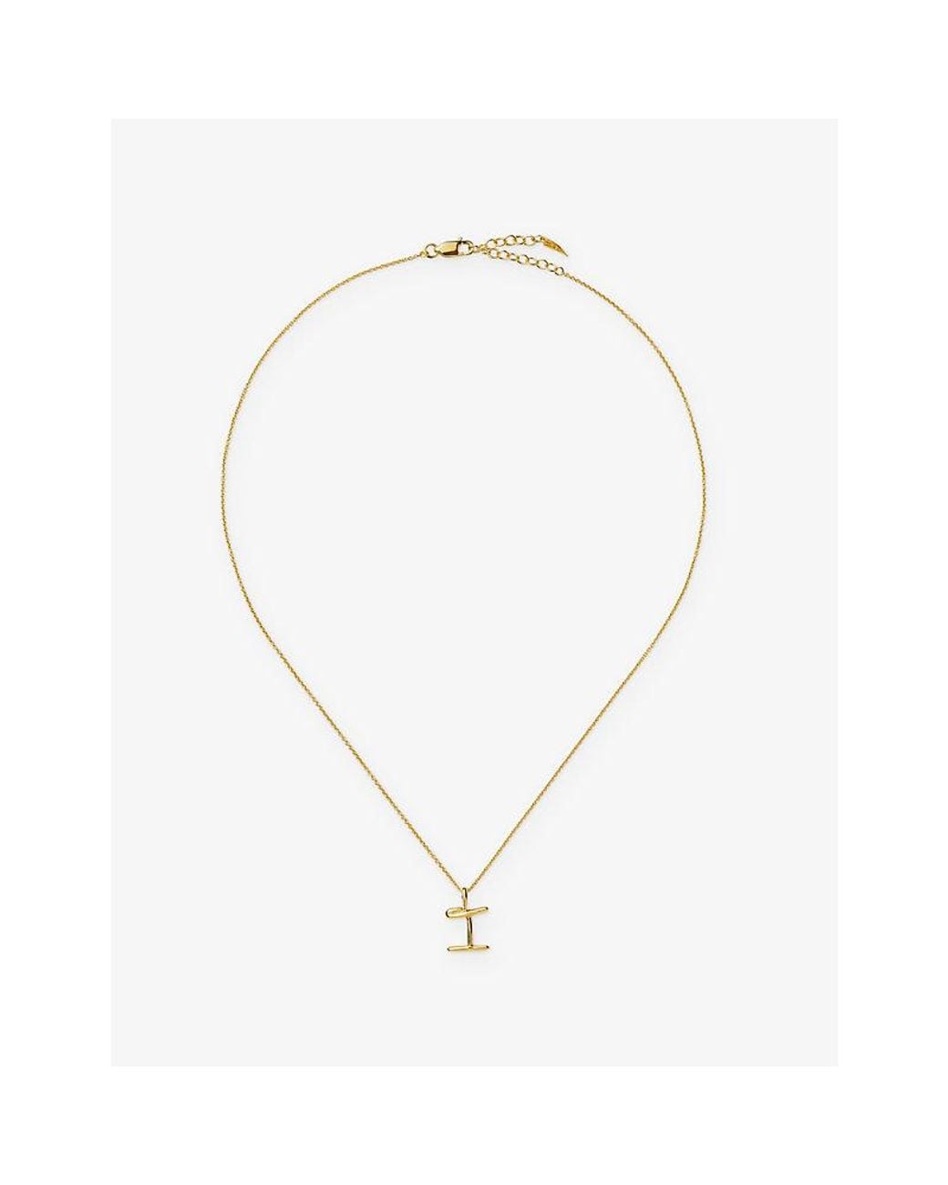 Missoma Metallic Curly Molten Mini Initial I 18Ct Vermeil Necklace