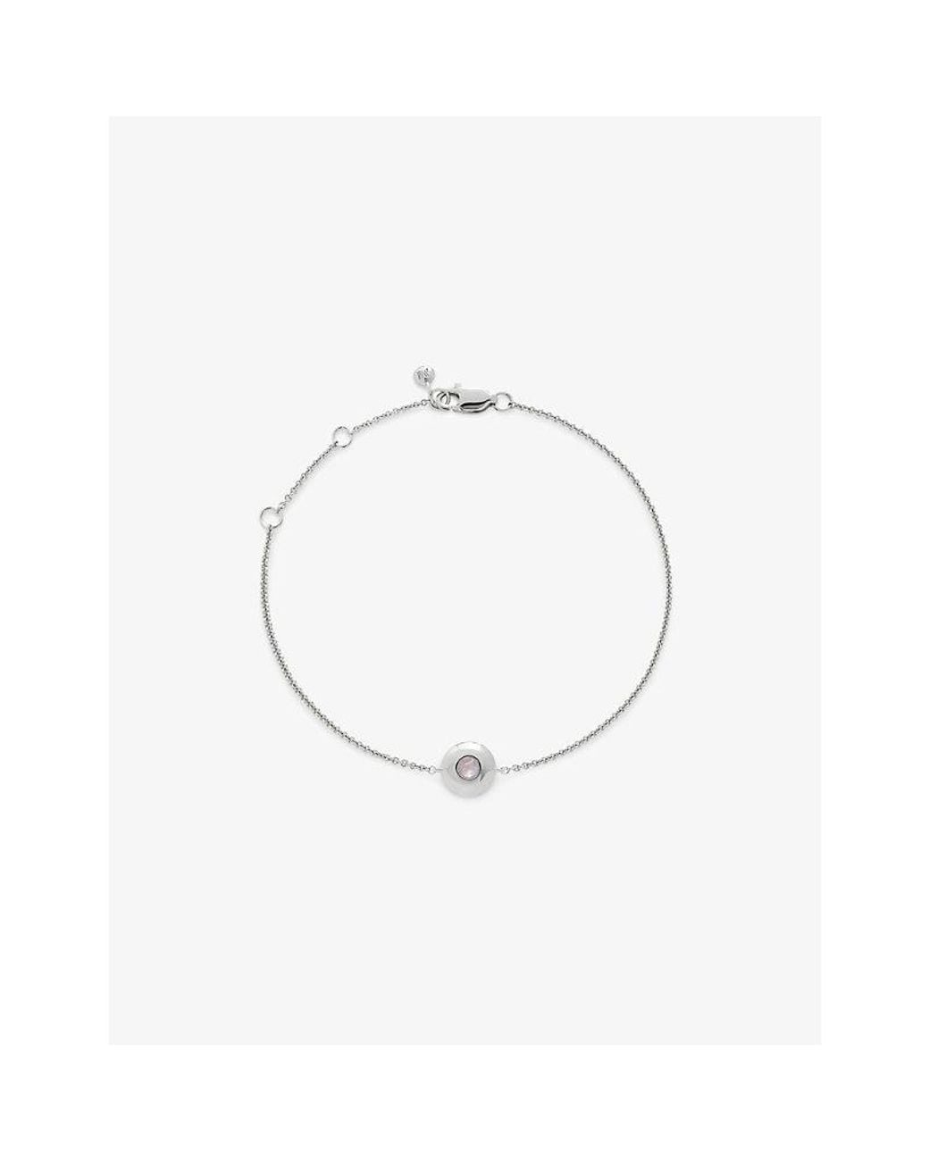 Monica Vinader White June Birthstone Moonstone And Sterling- Bracelet
