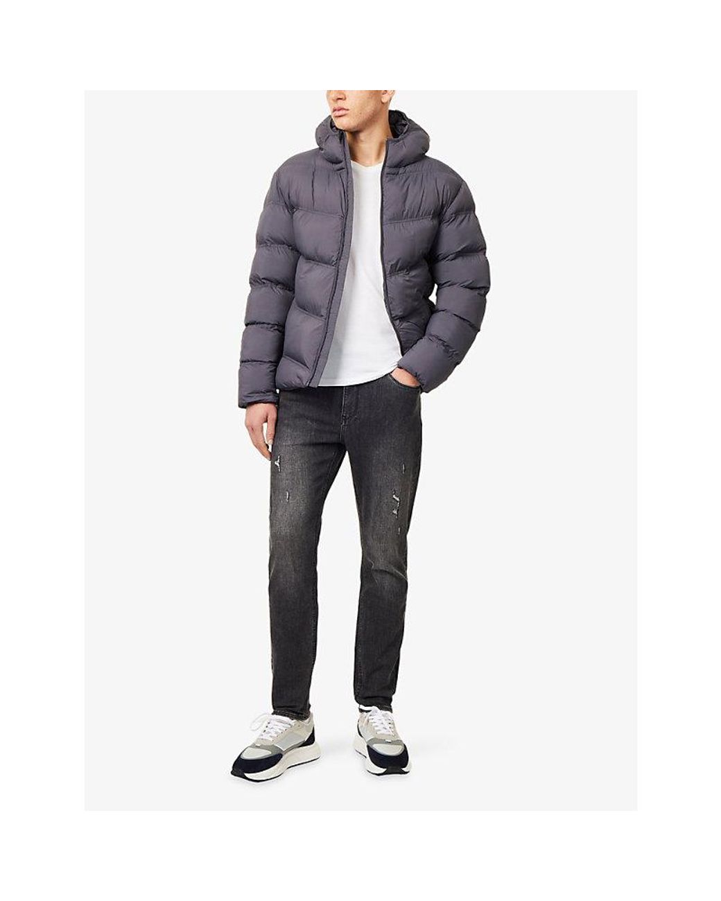 Arne Gray Distressed Slim-Fit Denim Jeans for men