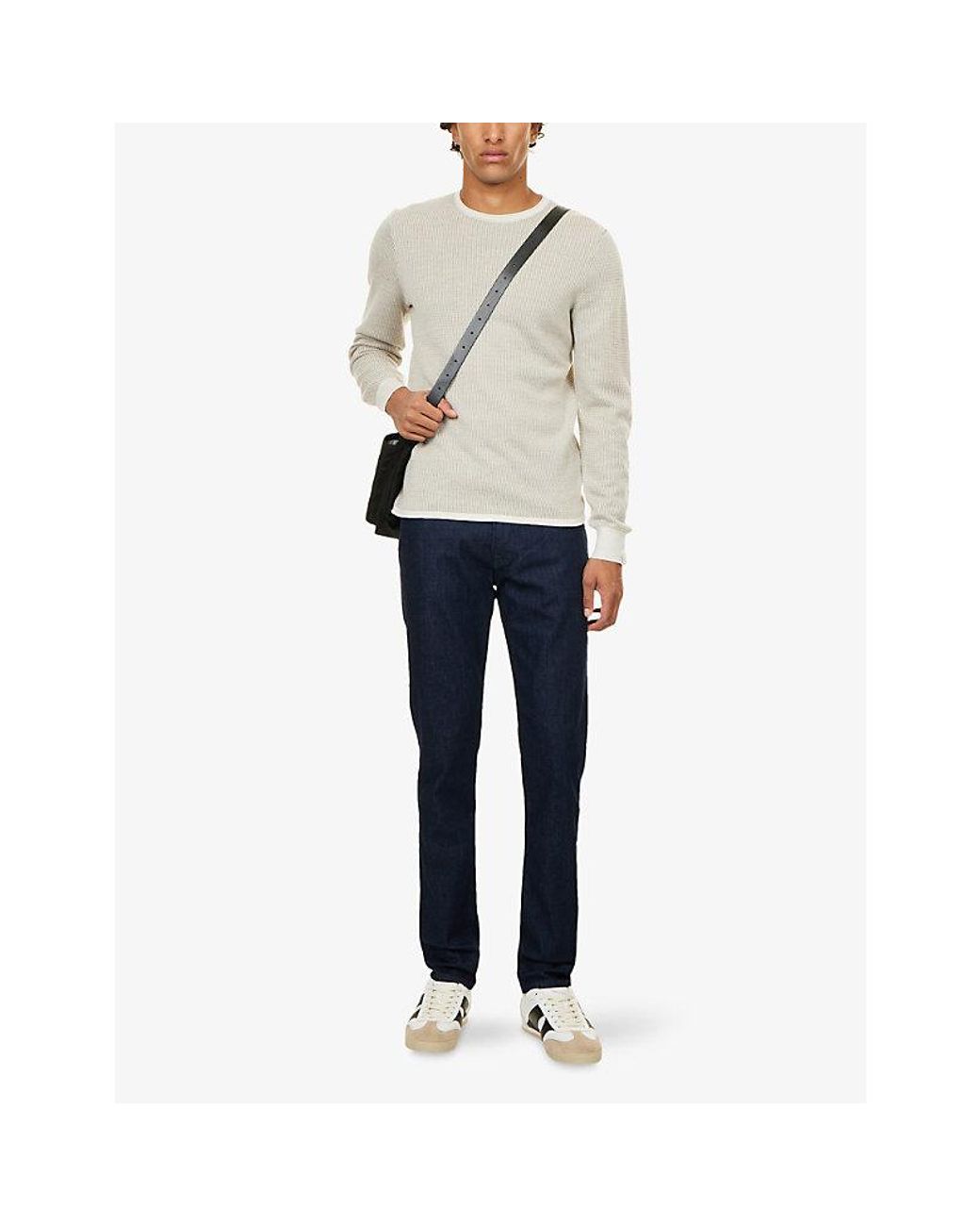 Citizens of Humanity Blue London Slim-Fit Stretch-Cotton Blend Trousers for men