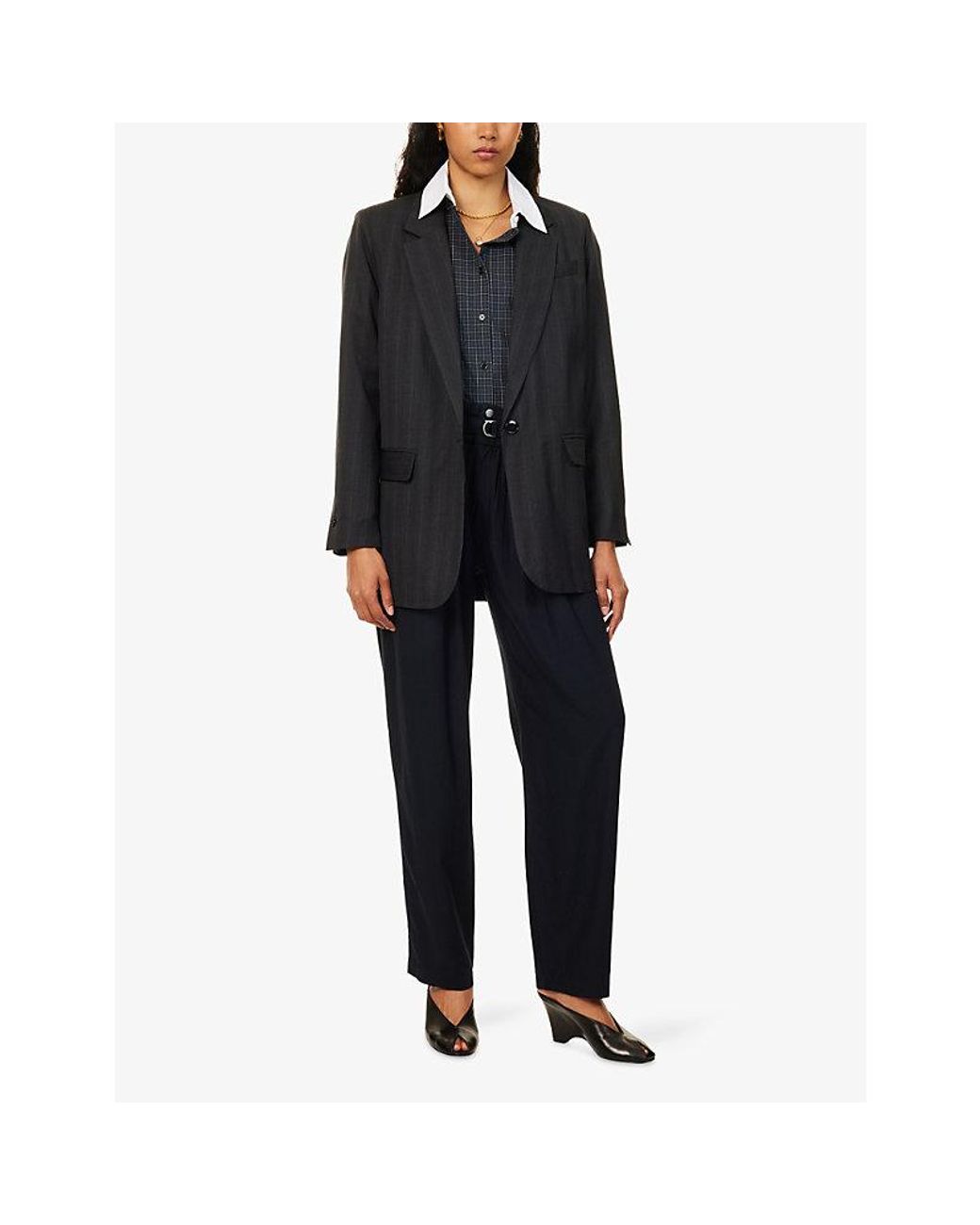 Isabel Marant Blue Etoile Nerix Wool Blazer
