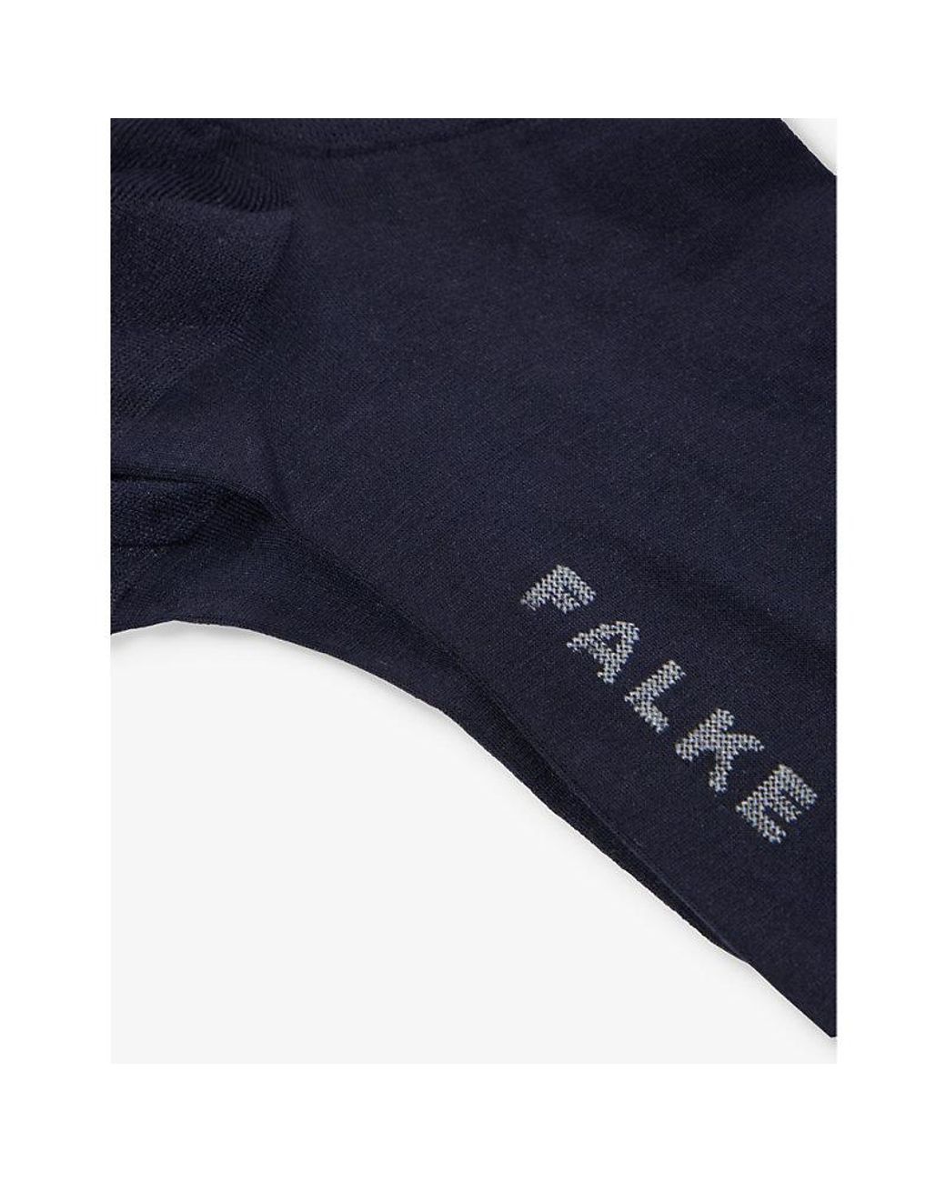 Falke Blue Fine Softness Ankle Stretch-Woven Socks