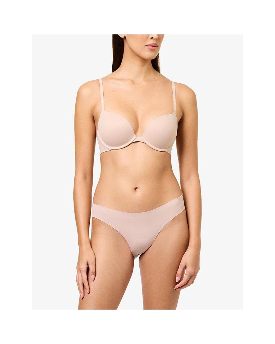 Calvin Klein Pink Perfectly Fit Solution Stretch-Woven Bikini Briefs